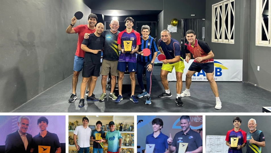 Vencedor do Troféu Mirante na categoria Tênis de Mesa celebra premiação na AABB São Luís