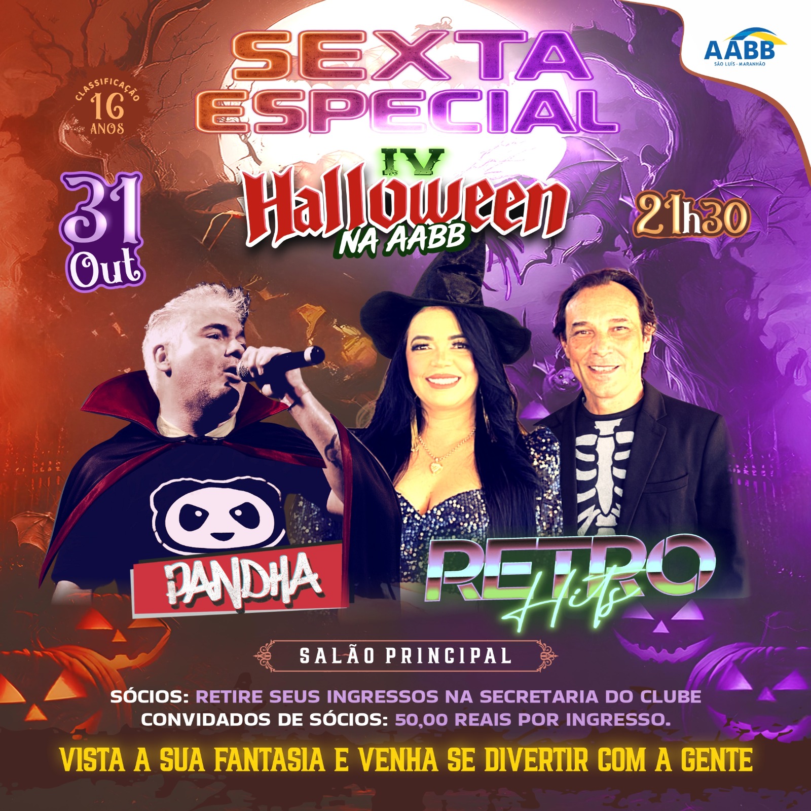 🎃 Noite de Halloween na AABB São Luís! 👻