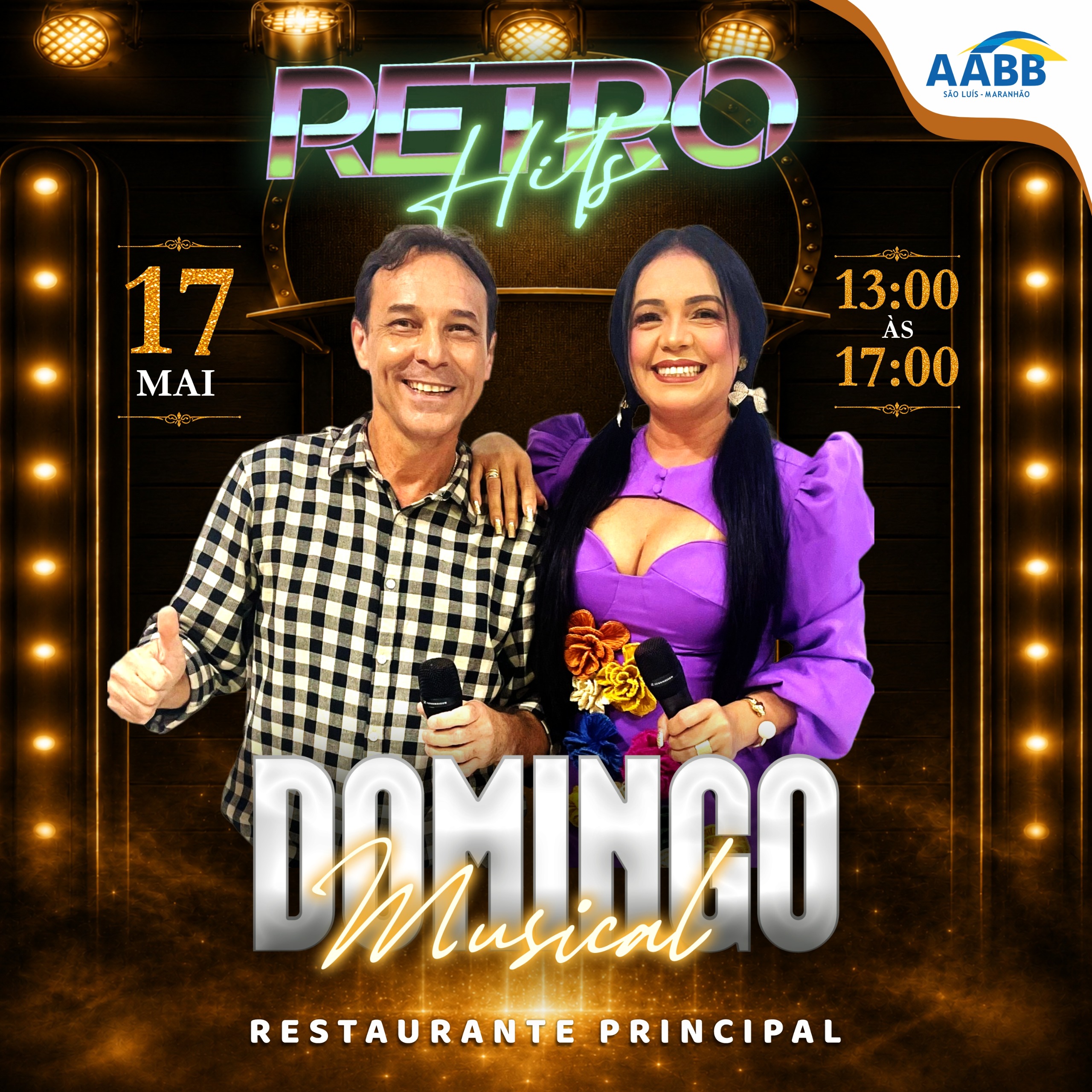 Domingo Musical com Banda Retro Hits na AABB São Luís!