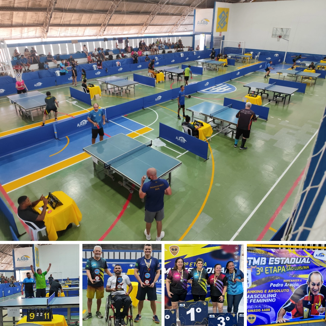AABB São Luís se destaca na 3ª Etapa do Estadual de Tênis de Mesa e homenageia o ícone Pedro Araújo!