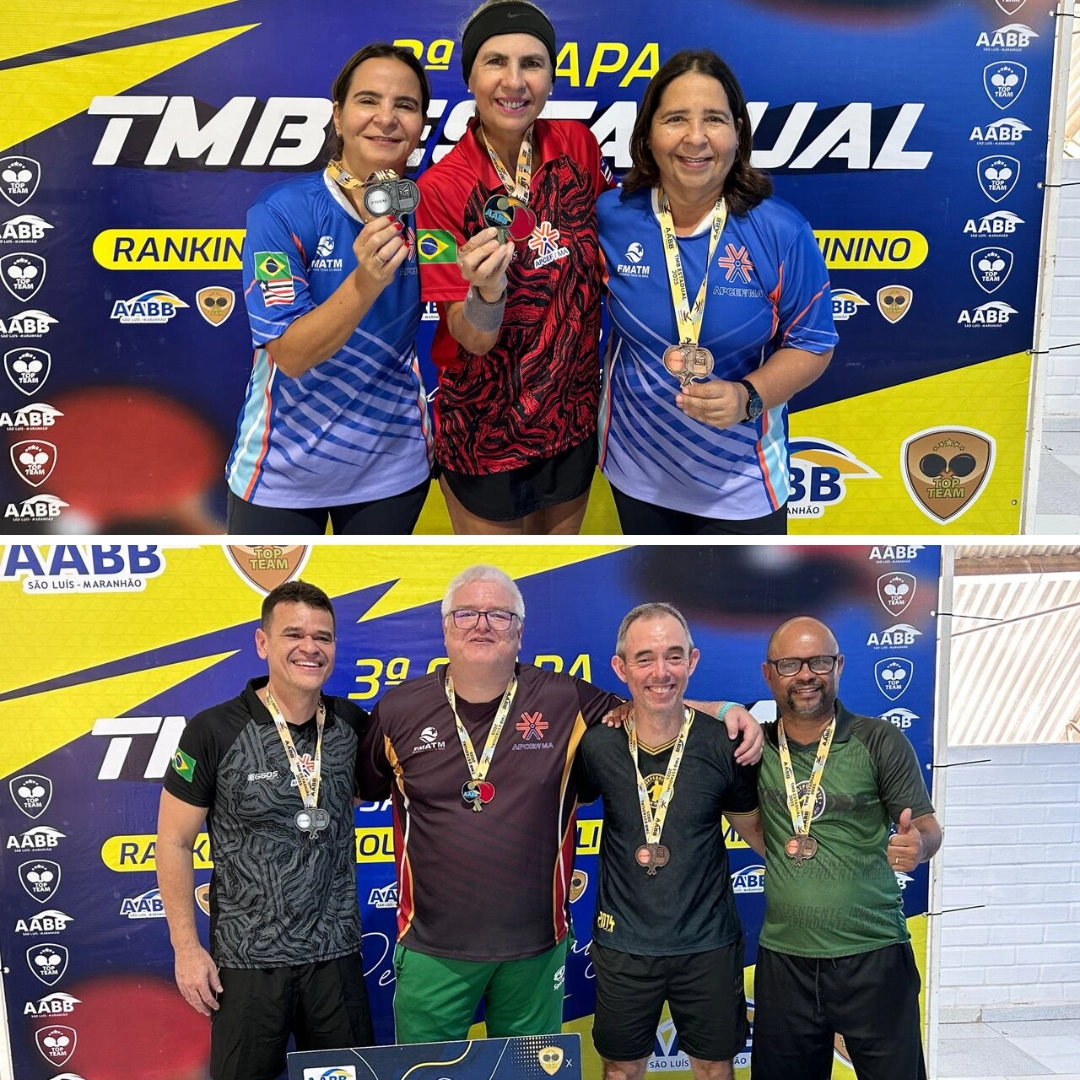 AABB São Luís se destaca na 3ª Etapa do Estadual de Tênis de Mesa e homenageia o ícone Pedro Araújo!