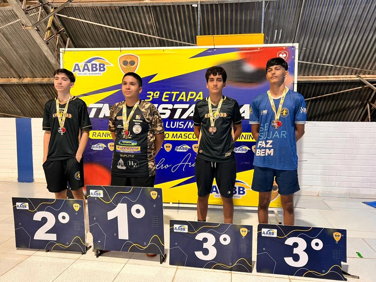 AABB São Luís se destaca na 3ª Etapa do Estadual de Tênis de Mesa e homenageia o ícone Pedro Araújo!