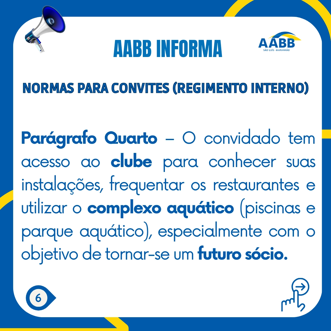 AABB Informa: normas para convites (regimento interno)