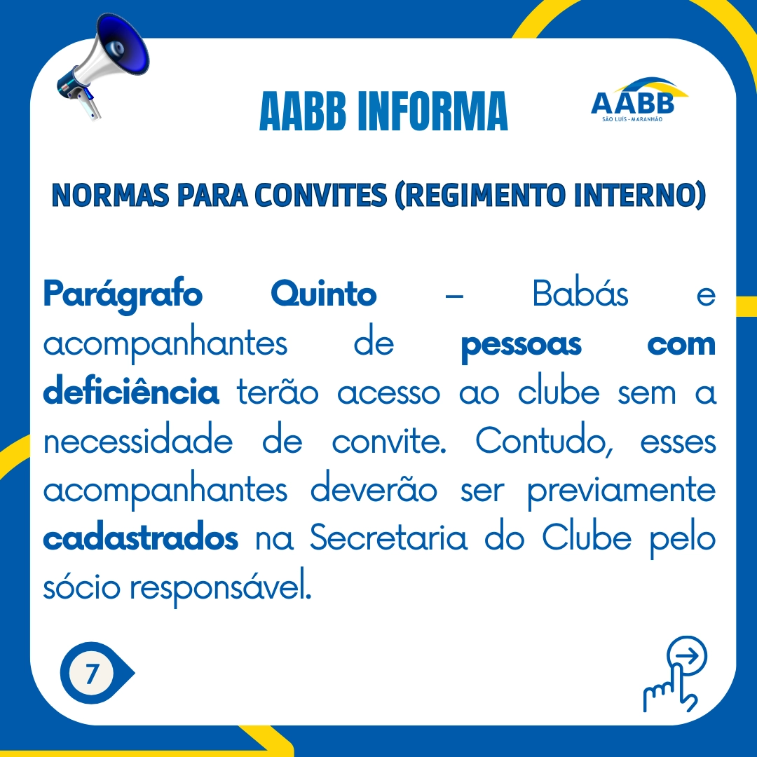 AABB Informa: normas para convites (regimento interno)